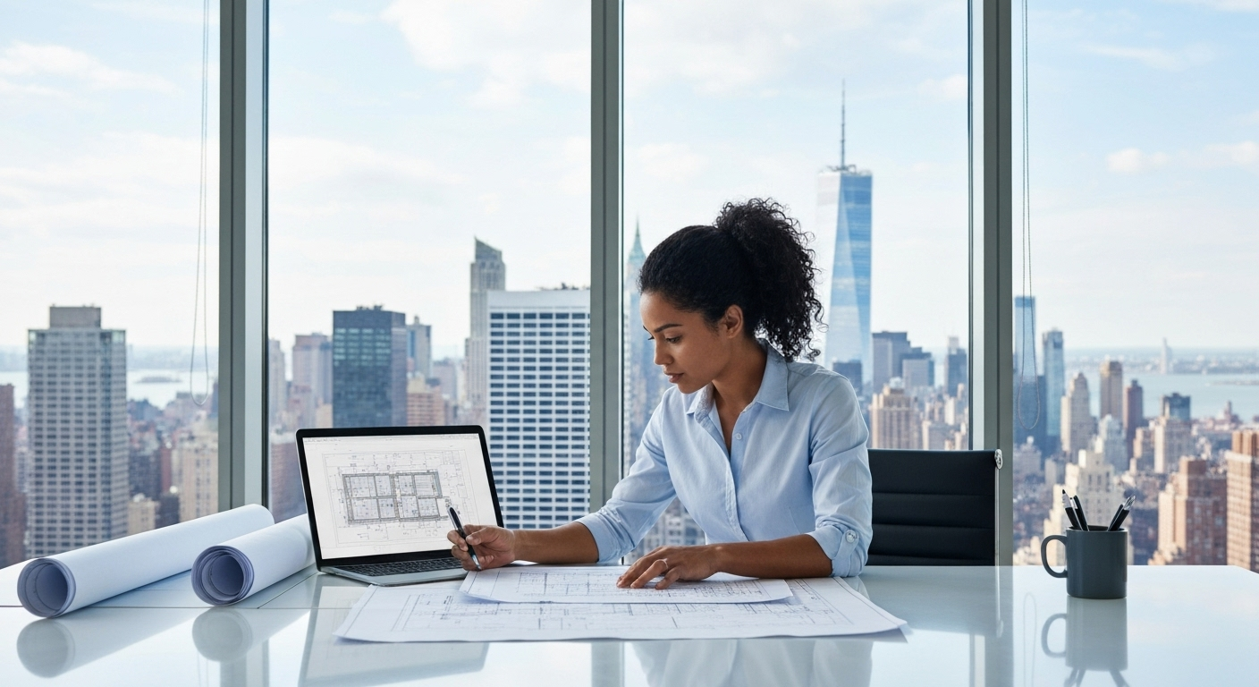 Construction estimator in NYC office
